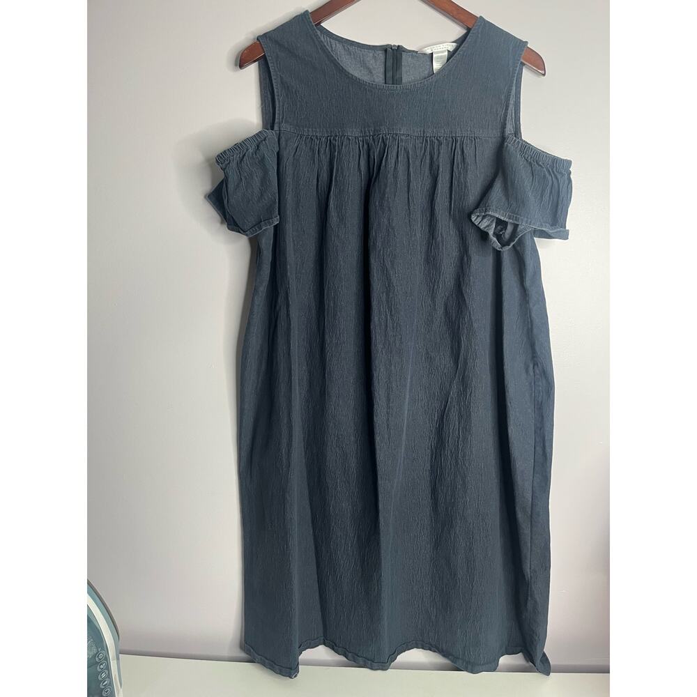 London Times Woman Chambray off the shoulder dress- sz 22w